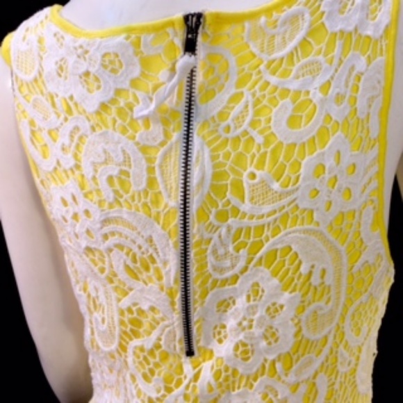 Anthropologie Meadow Rue Yellow Lace Top - Picture 5 of 7